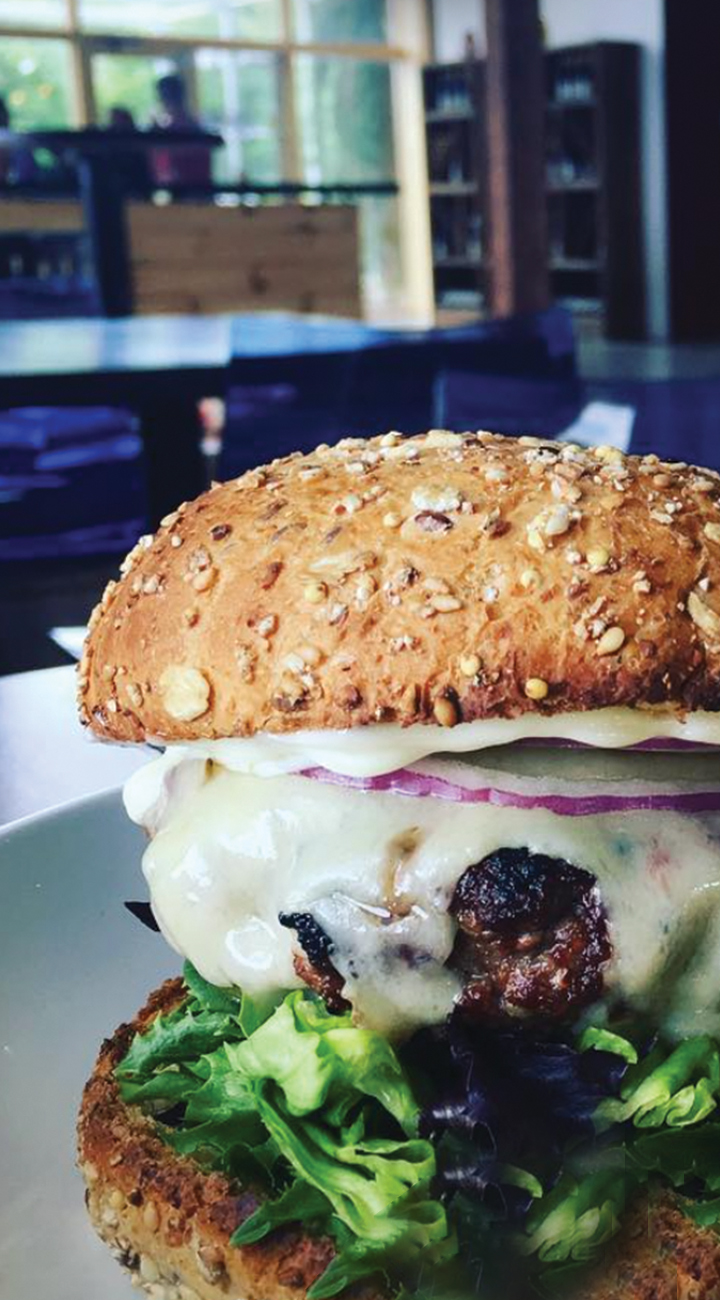 Plated Cheeseburger in The Tasting Barn