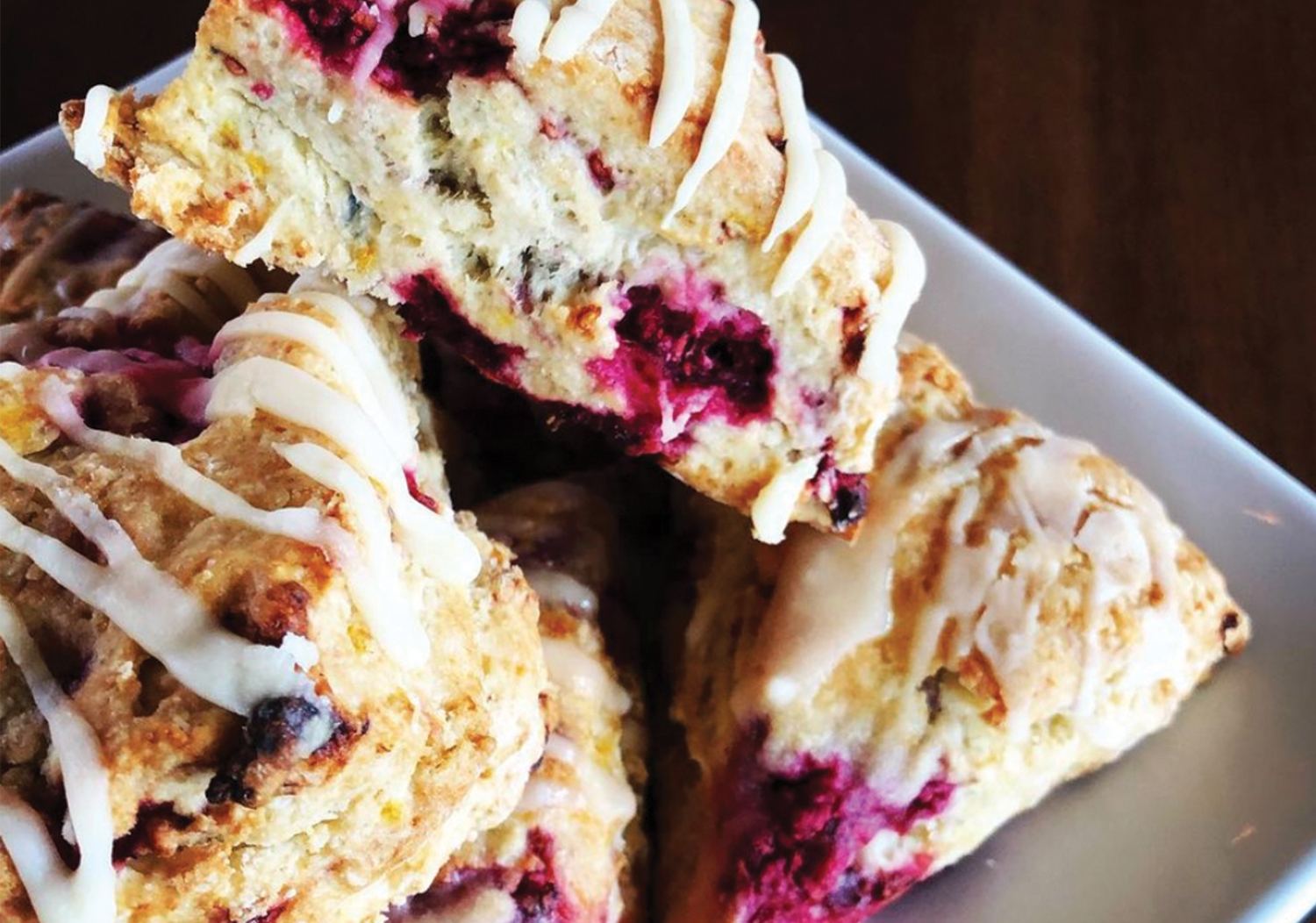 Plated Scones in The Tasting Barn