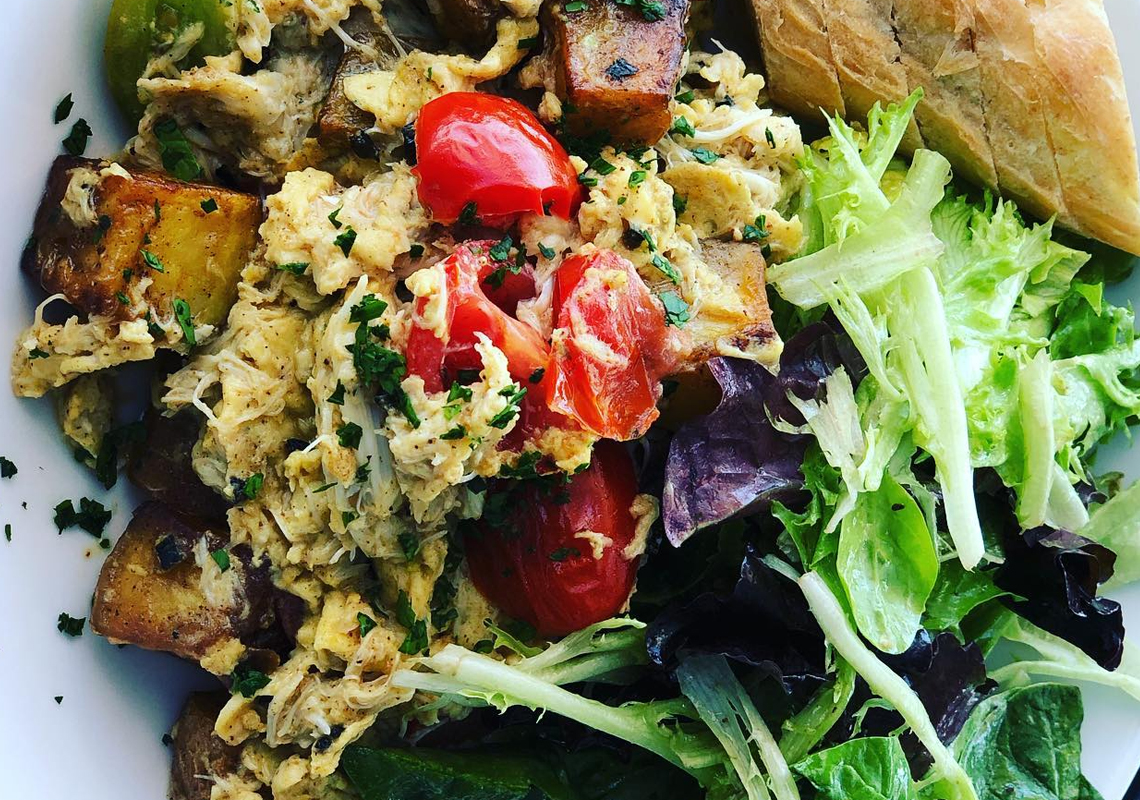 Plated Salad in The Tasting Barn