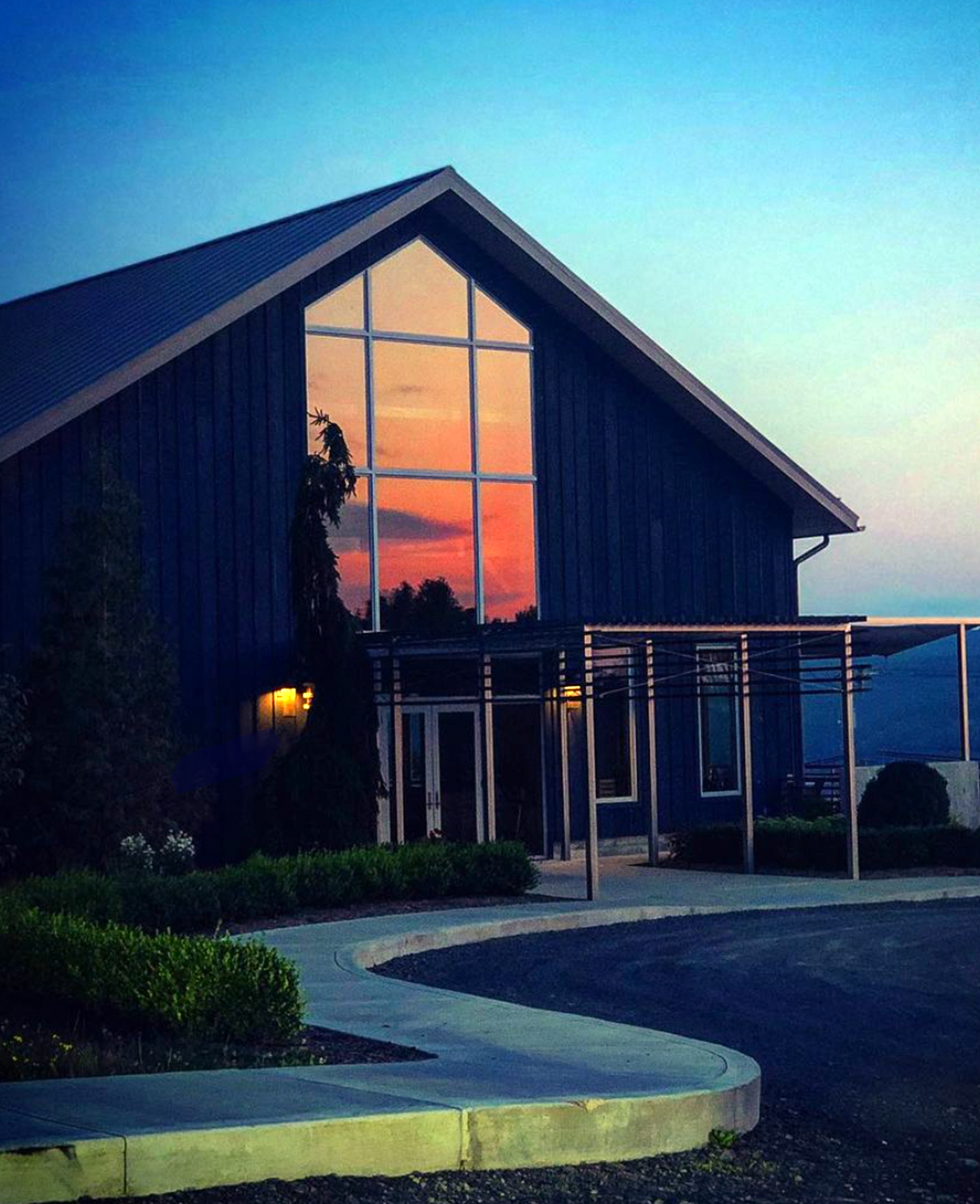 The Tasting Barn at Sunset