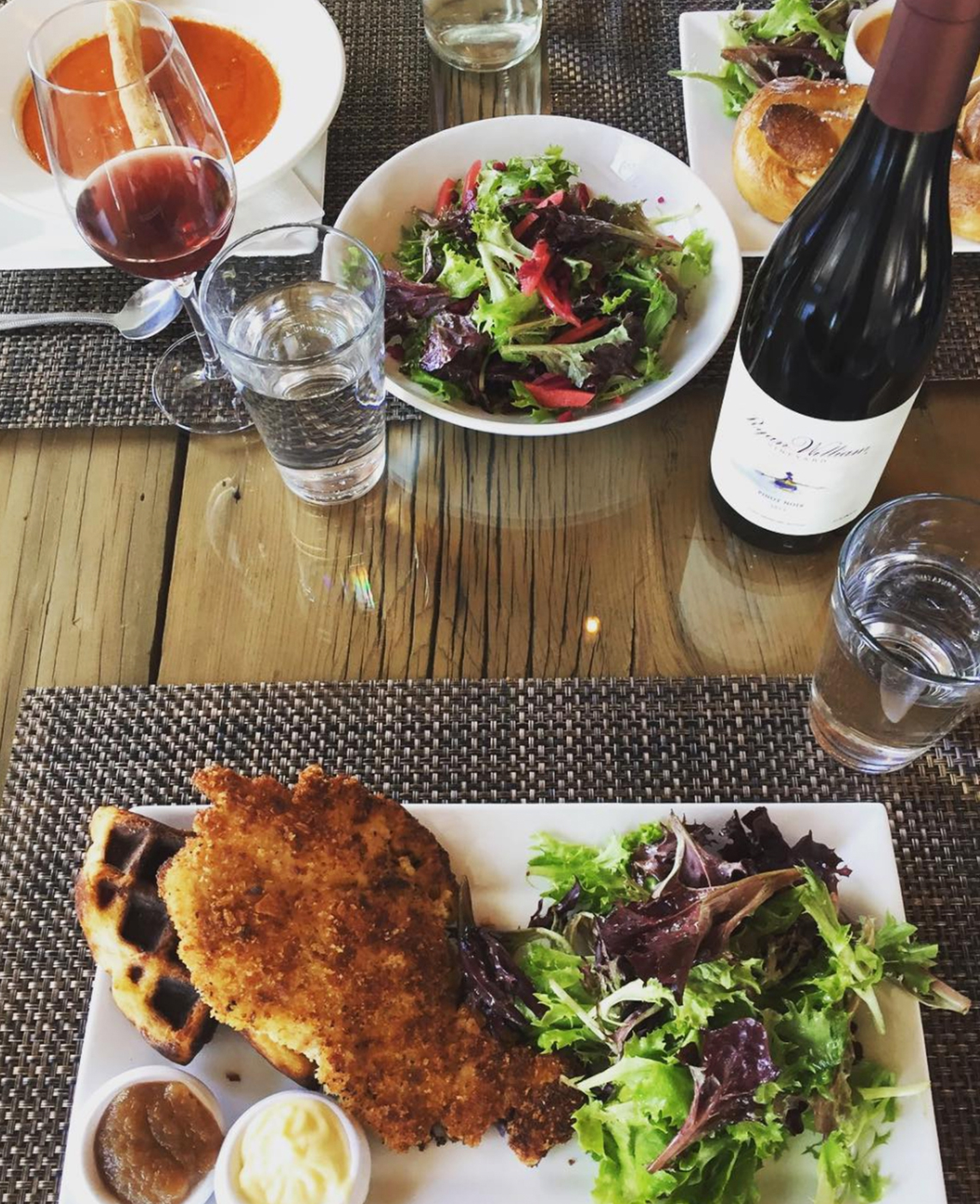 Table Set and Plated Meals at The Tasting Barn