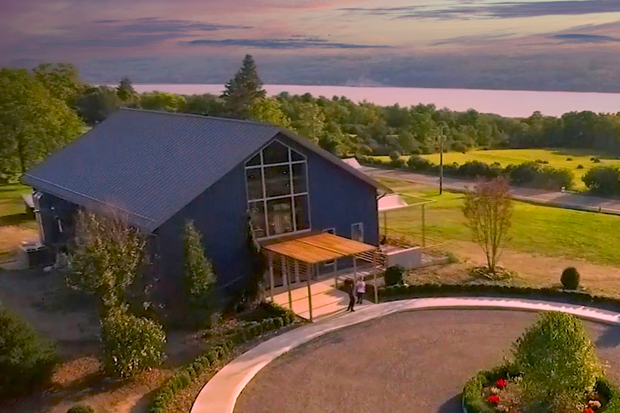 Aerial View of The Tasting Barn